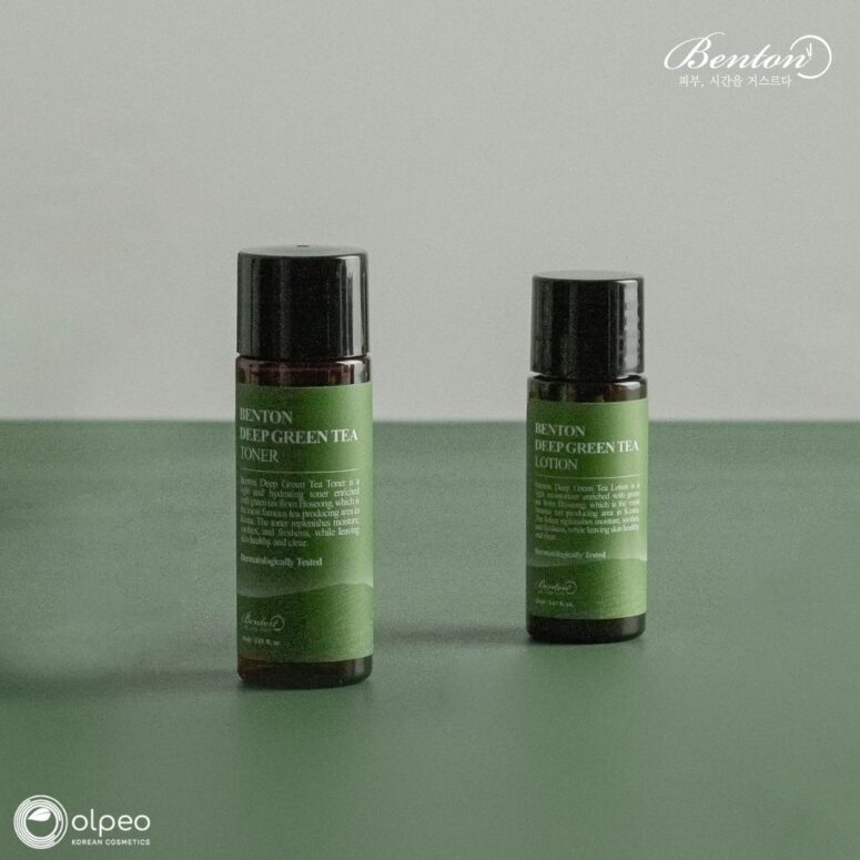 K-beauty product Benton Deep Green Tea Lotion Mini Mini at Olpeo Korean Cosmetics and Skincare Store