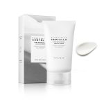 SKIN1004 Madagascar Centella Tone Brightening Capsule Cream 75ml – крем за осветлување на тенот со капсули Madewhite™, прикажан со оригиналната амбалажа и текстурата на кремот. SKIN1004 Madagascar Centella Tone Brightening Capsule Cream 75ml – brightening tone cream with Madewhite™ capsules, shown with original packaging and cream texture.